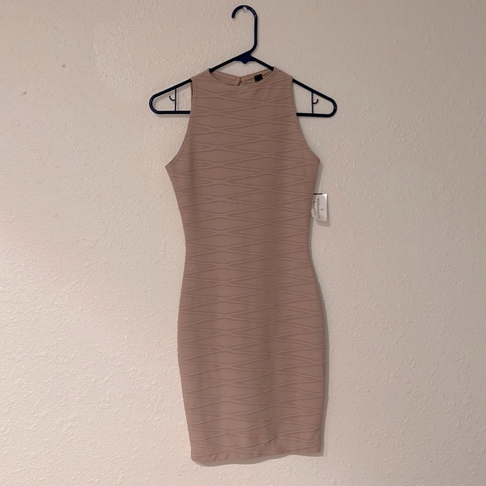 Bodycon Taupe Halter Dress